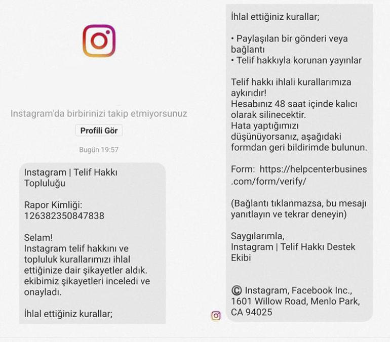 Instagram Telif Hakkı Mesajı Geldi, Ne Yapmalıyım?