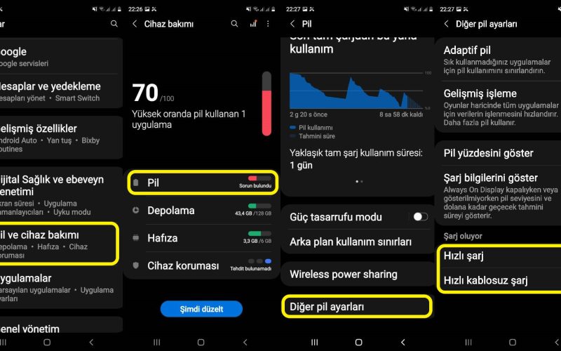 Samsung Hızlı Şarj Özelliği Nasıl Açılır?