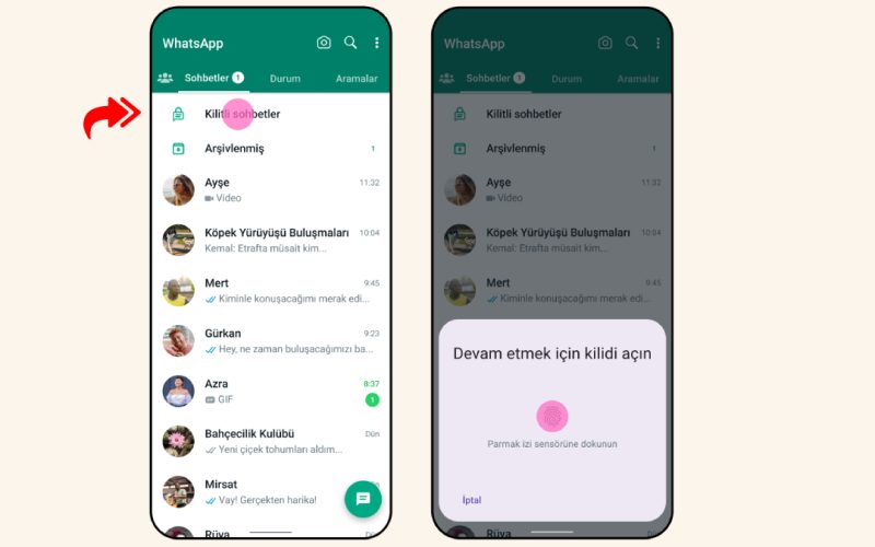 WhatsApp Sohbet Kiliti Nasıl Yapılır?