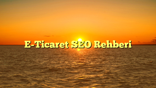 E-Ticaret SEO Rehberi