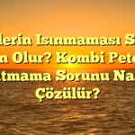 Peteklerin Isınmaması Sorunu Neden Olur? Kombi Petekleri Isıtmama Sorunu Nasıl Çözülür?