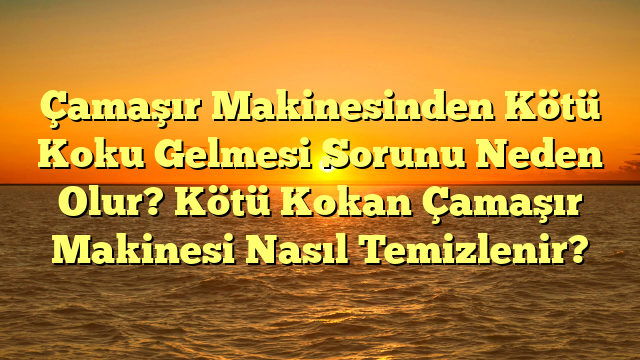 Çamaşır Makinesinden Kötü Koku Gelmesi Sorunu Neden Olur? Kötü Kokan Çamaşır Makinesi Nasıl Temizlenir?